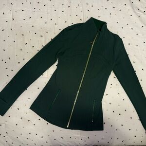 Lululemon Forest Green Define Jacket with golden zip up